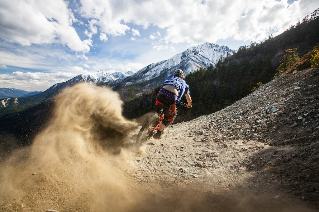 Ollie creating his usual dirt storm.