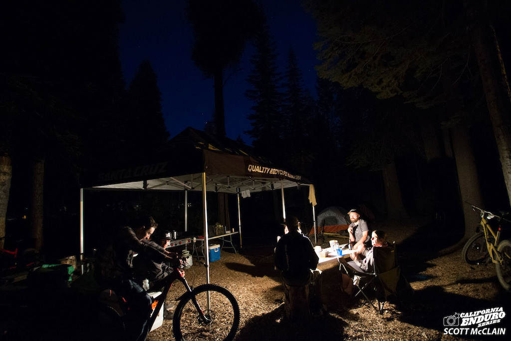 Camp vibes at the Santa Cruz Bicycles compound.