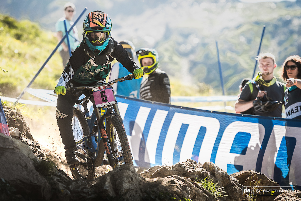 Emilie Siegenthaler was on home turf this weekend and racing in front of friends and family.  All those extra cheers from the Swiss fans pushed her all the way down to take her best result of the season in 3rd.