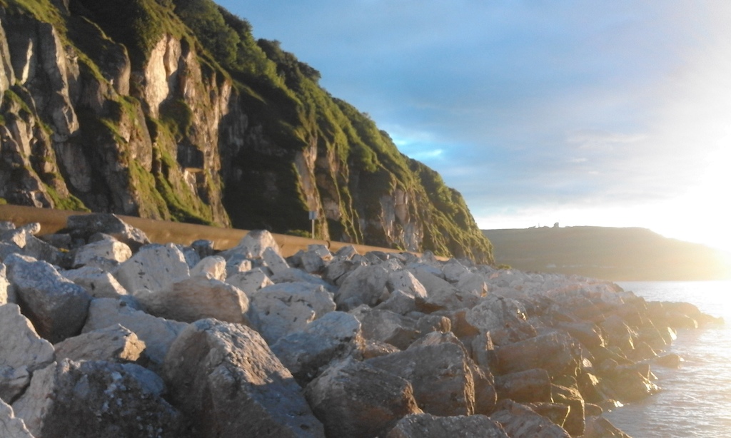 Cliffs on the Antrim coast road at Glenarm