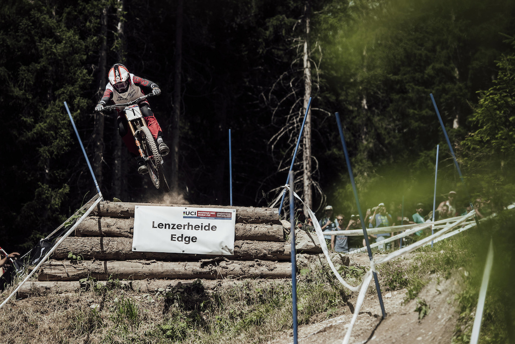 Greg Minnaar performs at UCI DH World Cup in Lenzerheide, Switzerland on July 8th, 2017 // Bartek Wolinski/Red Bull Content Pool // P-20170708-04173 // Usage for editorial use only // Please go to www.redbullcontentpool.com for further information. //