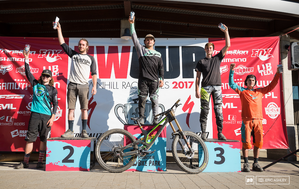 Pro Men Podium Carson Eiswald Rhys Ewing Kasper Dean Kent Billingsley 5th and Jason Eiswald 4th .