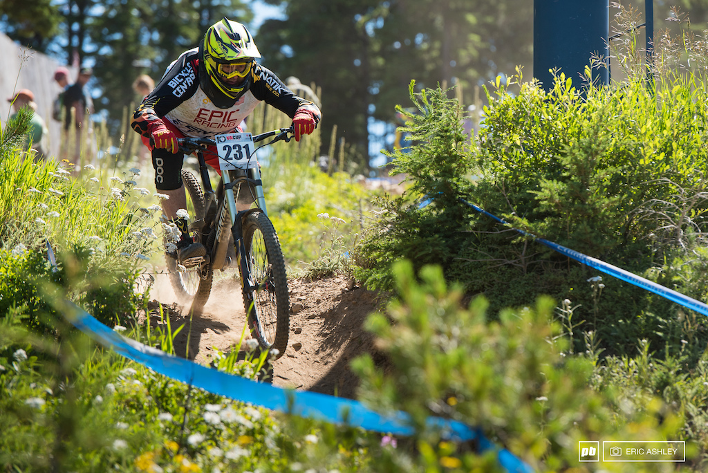 Less than two months after a fractured vertebrae and broken ribs Marc Garoutte was back in the saddle and taking names. As a concession to his injuries he catted down for Silver Cat 3 Men 40 .