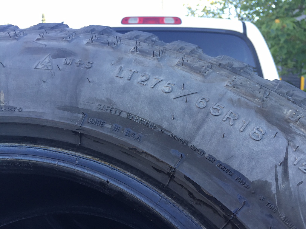 275/65 R18 tires