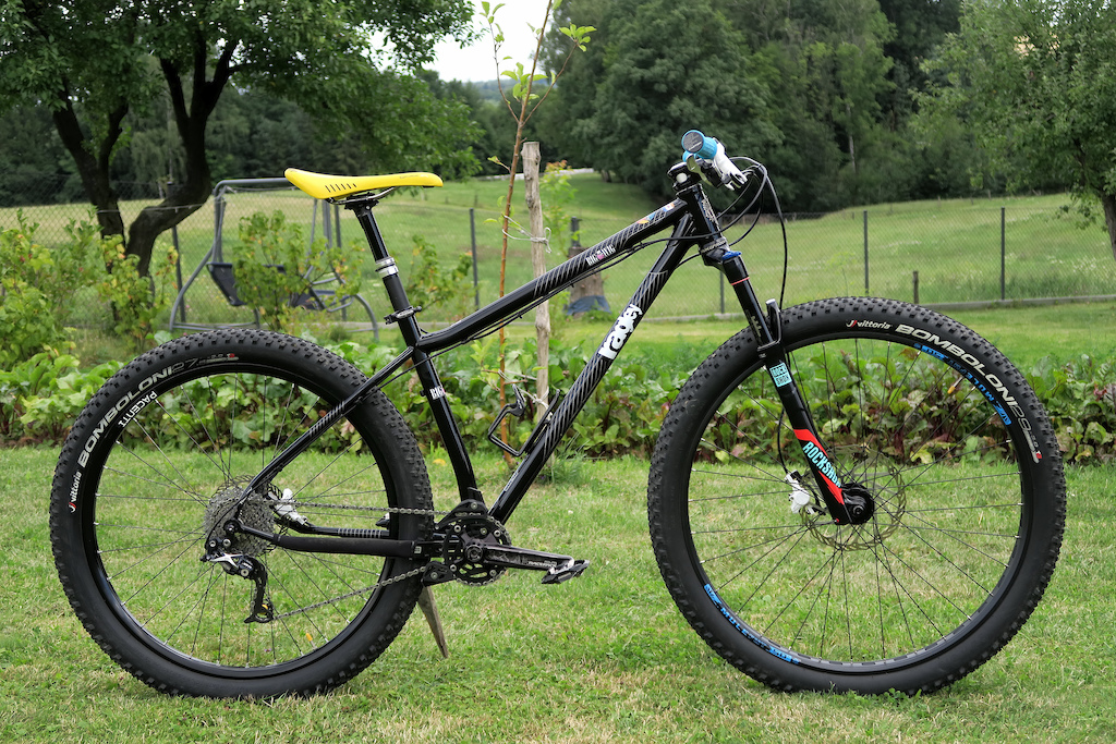 2013 Ragley Big Wig. Superb capable bike serving me for 5th season. Converted to 'plus' rubber last year and receiving new forks, front wheel and wider handlebar last week, to smoothen the trails of gnarly, Polish Beskidy Mountains.
The bike seems heavy but I stopped looking at the scale and just try to get the most of it during a very short stay in my homeland.
