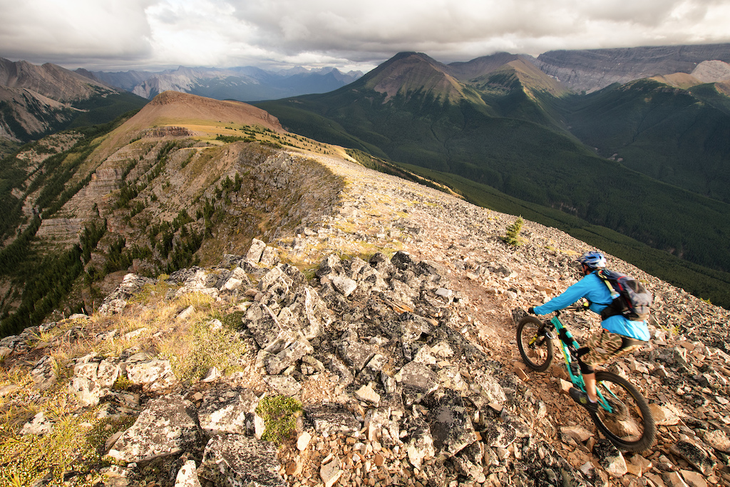 Dan descending through the alpine rock garden on Pigeon Mtn.