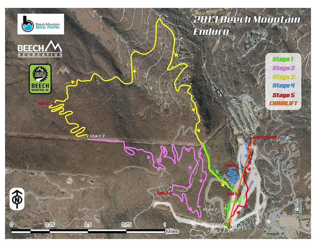 Beech Mountain Enduro Course Map