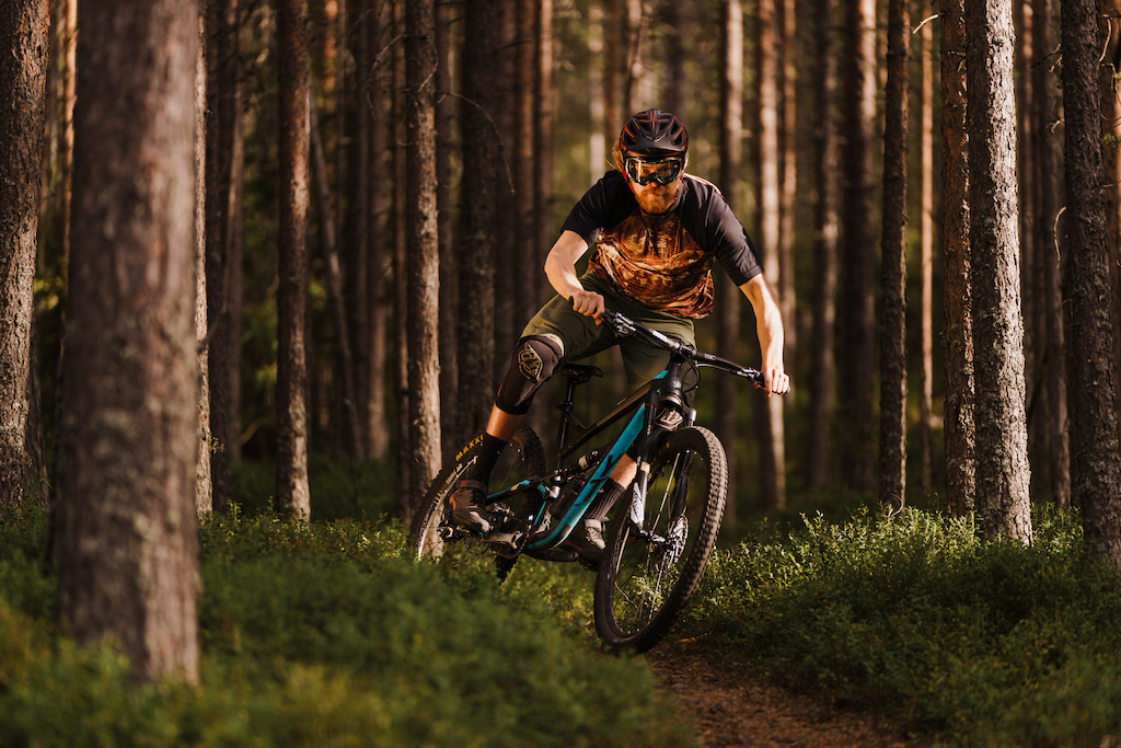 Pusa riding local trails here in Rovaniemi