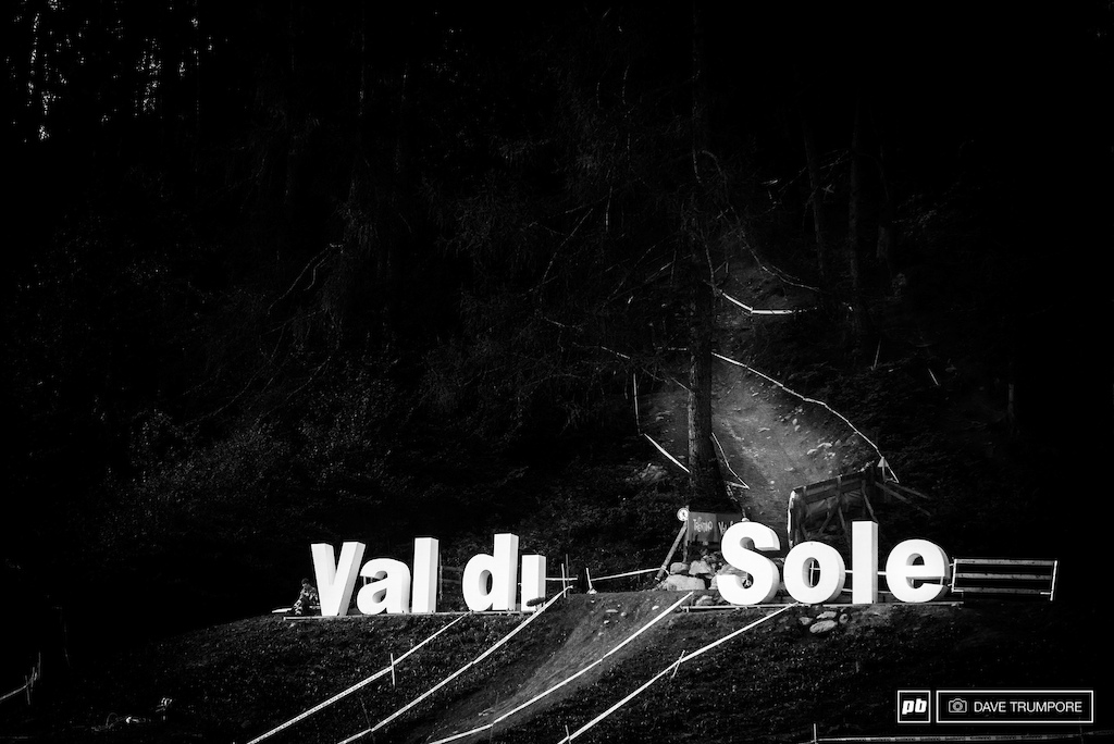 In those woods lays the Black Snake of Val di Sole.  The most brutal track on the World Cup circuit.