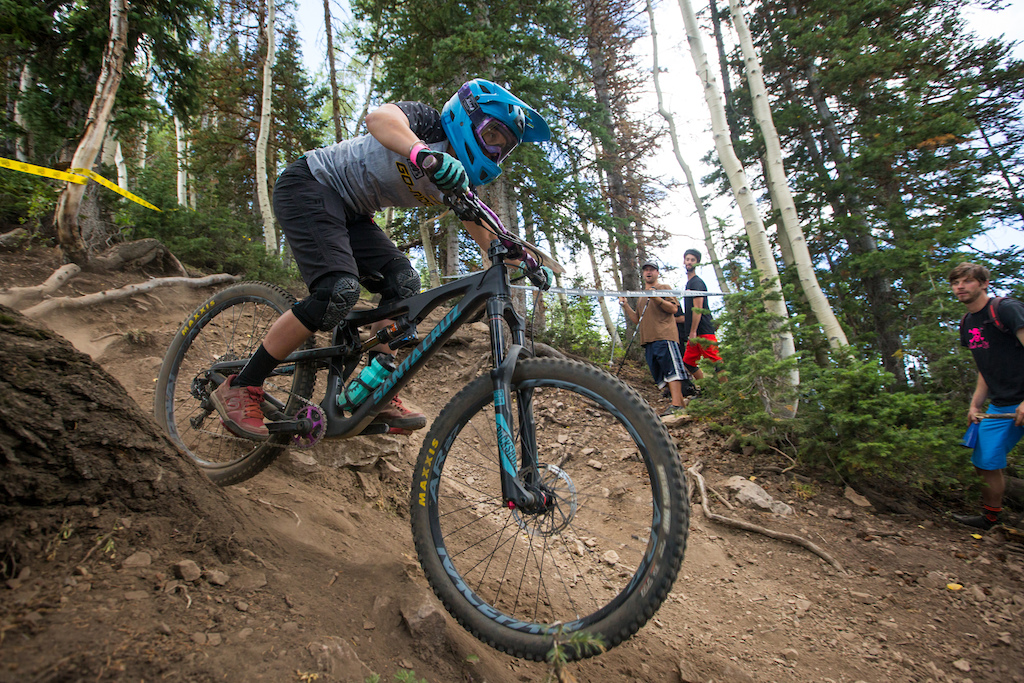 Hailey Schiff races the expert women discipline on stage four of the SCOTT Enduro Cup presented by Vittoria at Deer Valley Resort in Park City, UT on August 26, 2017. (Photo: Sean Ryan, courtesy Enduro Cup)