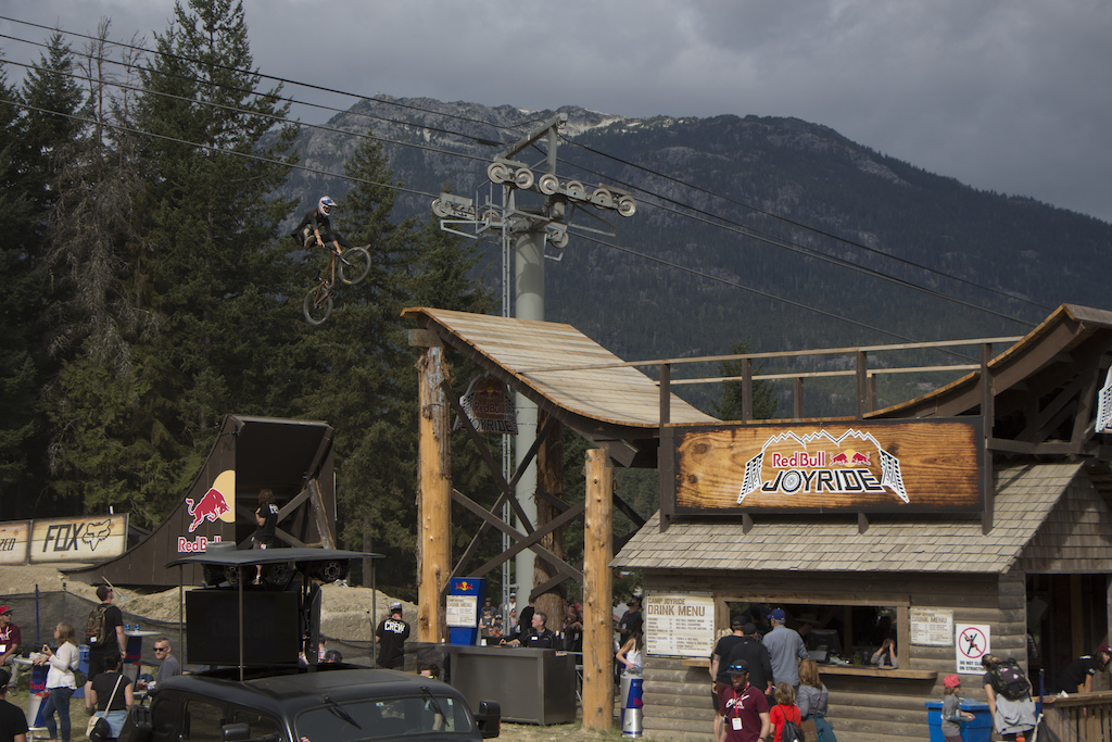 Emil Johansson laying it down on his way up to the famous Redbull Joyride Cabin!