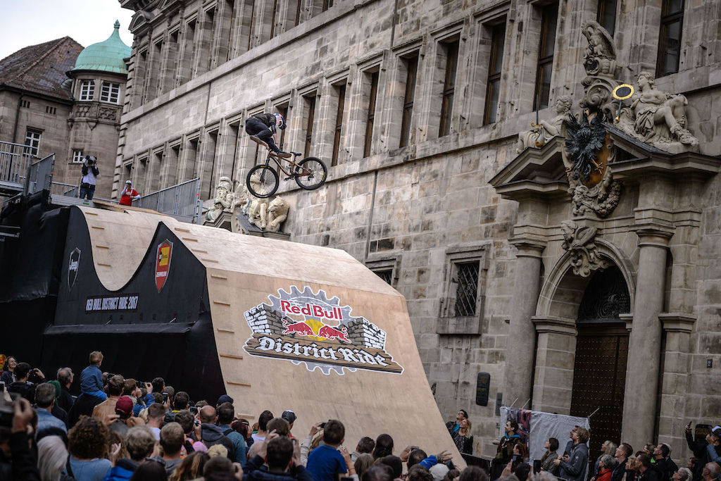 Emil Johansson of the Sweden performs during the finals of the Red Bull District Ride 2017 in Nuremberg, Germany on September 2nd, 2017