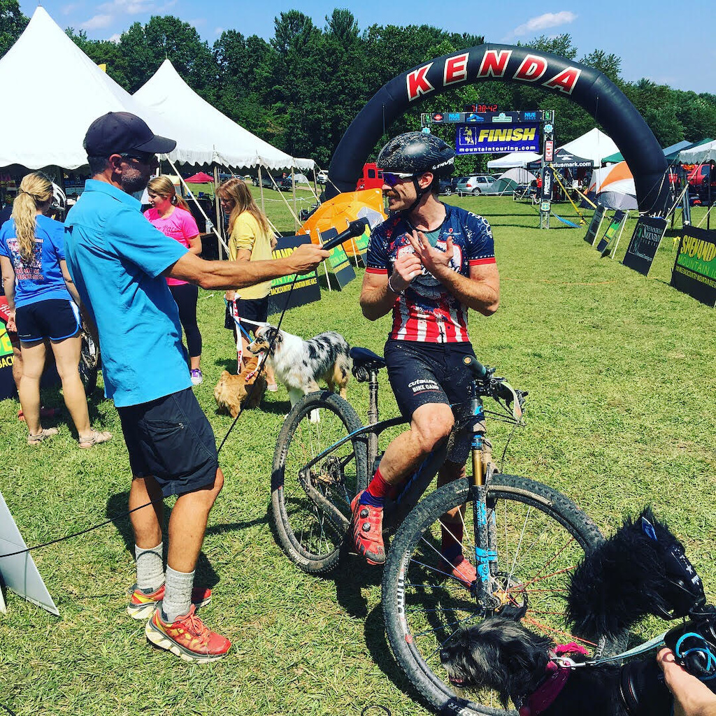 During a post race interview with Chris Scott rider, Gordon Wadsworth, discusses some finger issues from a previous race in New Hampshire. Although, it was not enough to prevent him from getting 1st in the single speed category and 4th overall. #Shenandoah100 #Stokesville