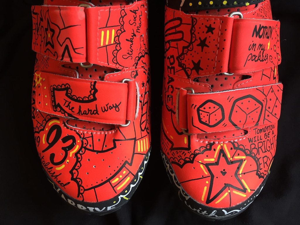 Custom art on Giro shoes