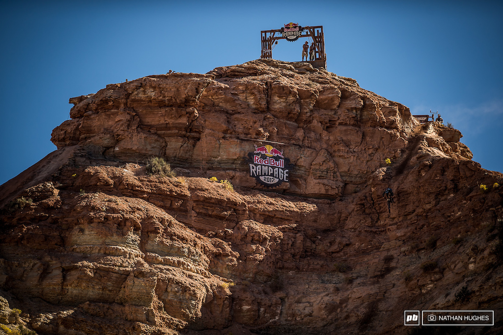 Zink tucks into the most heinously steep and prolonged chute in Rampage history.