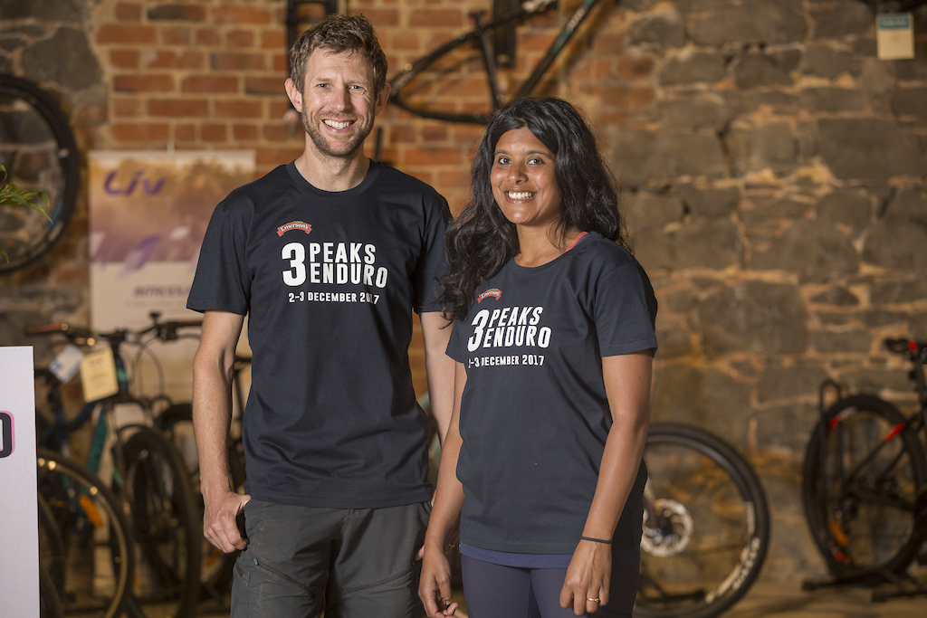 Kashi Leuchs and Roshni Mistry prepare for the sixth edition of the Emerson's 3 Peaks Enduro mountain bike race to be held in the hills above Dunedin, New Zealand at the weekend.