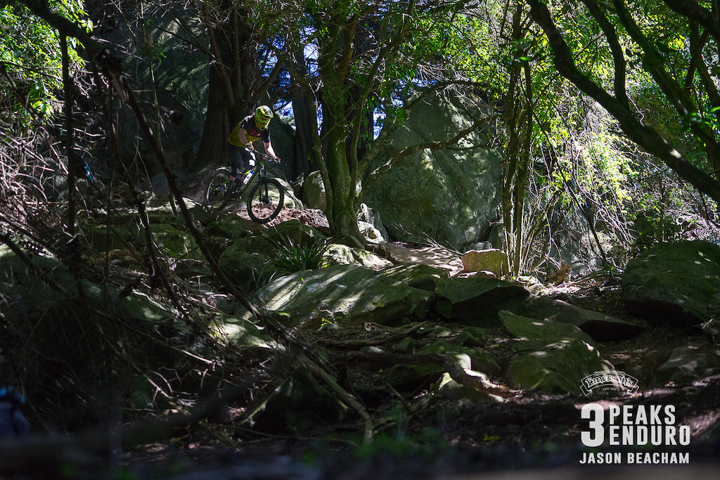 Navigating the boulders of Nichols Creek