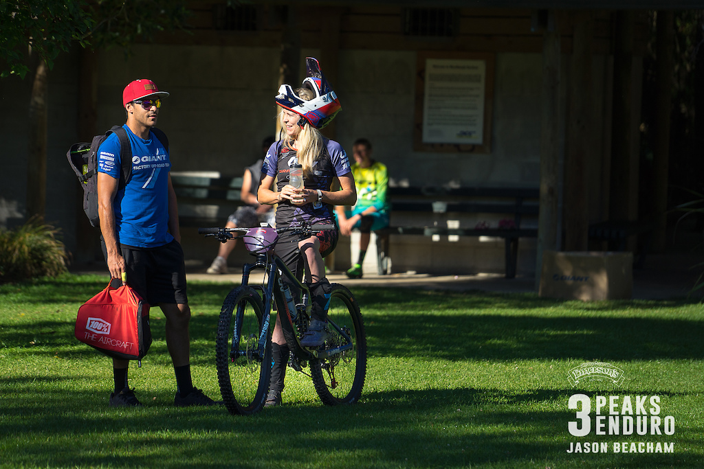 Raewyn and her Fiancee Jesse Patel getting sorted for the first day of racing