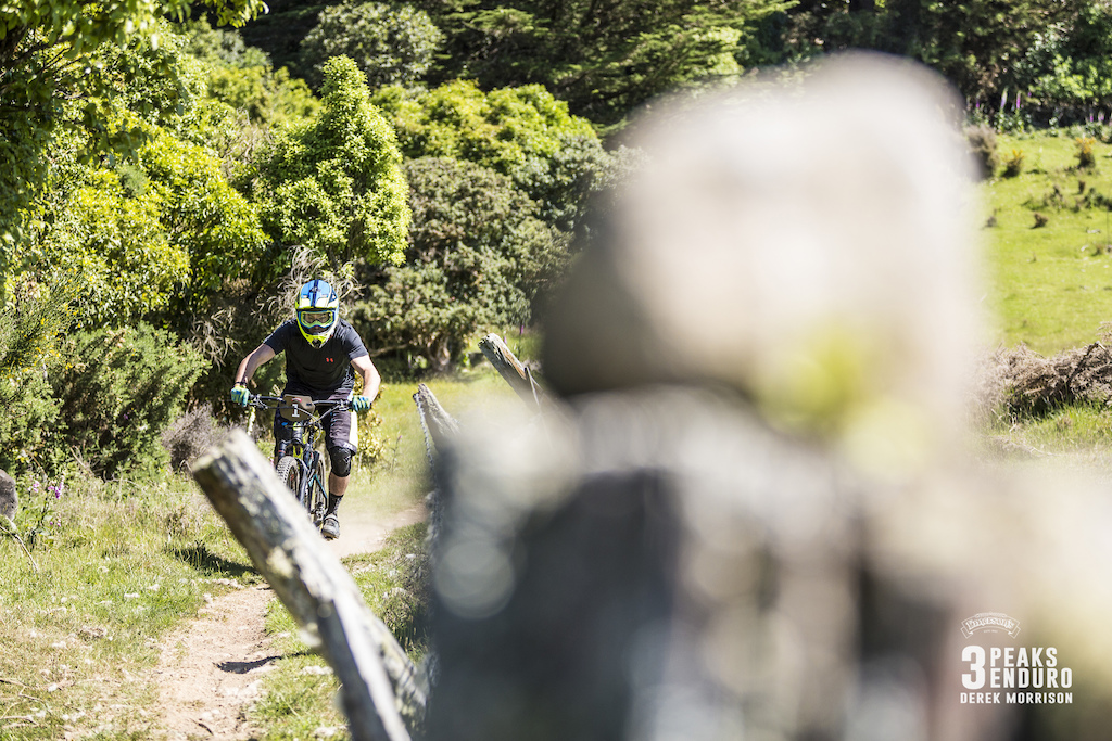Joseph Nation, of Chistchurch, needs to claw back Keegan Wright's 13-second lead to defend his title. Here he is racing Stage 2 during Day 1 of racing in the sixth edition of the Emerson's 3 Peaks Enduro mountain bike race held in the hills above Dunedin, New Zealand, at the weekend (December 02-03, 2017).