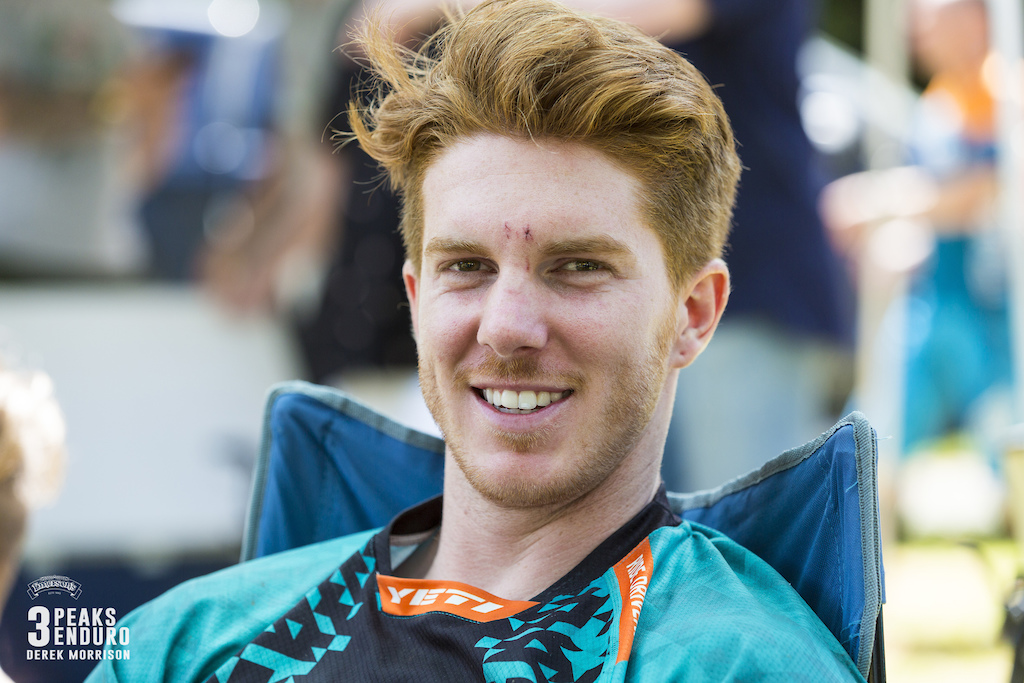 Jubal Davis into the top three after Day 1 of racing in the sixth edition of the Emerson's 3 Peaks Enduro mountain bike race held in the hills above Dunedin, New Zealand, at the weekend (December 02-03, 2017).