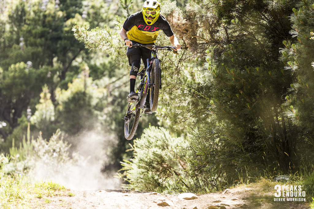 Keegan Wright, of Rotorua, emerges victorious at the sixth edition of the Emerson's 3 Peaks Enduro mountain bike race held in the hills above Dunedin, New Zealand, at the weekend (December 02-03, 2017).