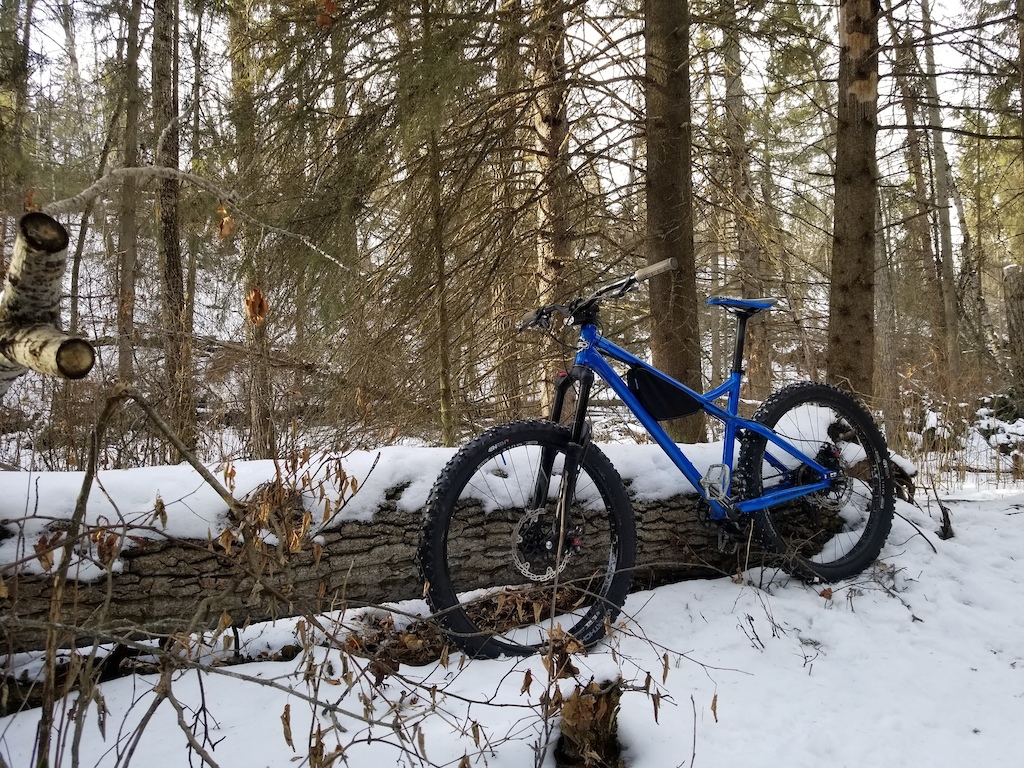 Global fat bike day... On the plus bike, super icy happy to have the studs.