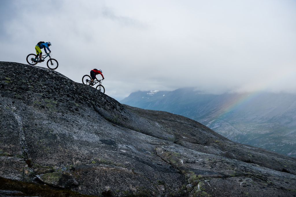 Joey Schulser and Mikael af Ekenstam riding in Skjomen, Reinnesfjellet, Norway.