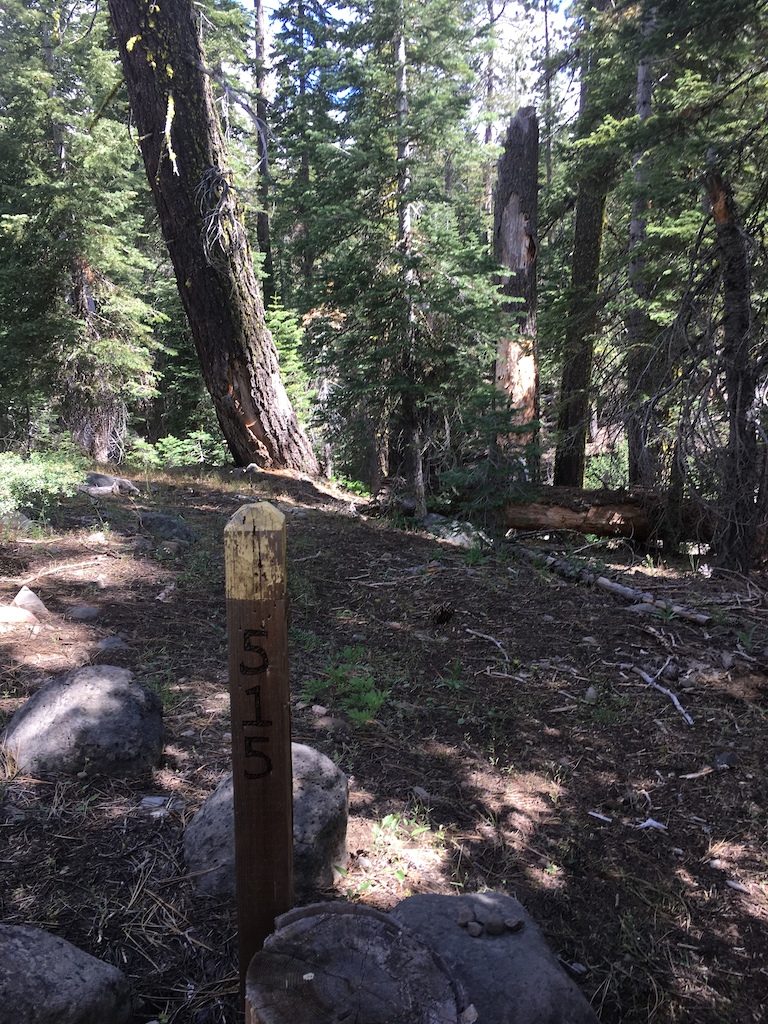 Trail marker at the end of the trail. 7/2016.