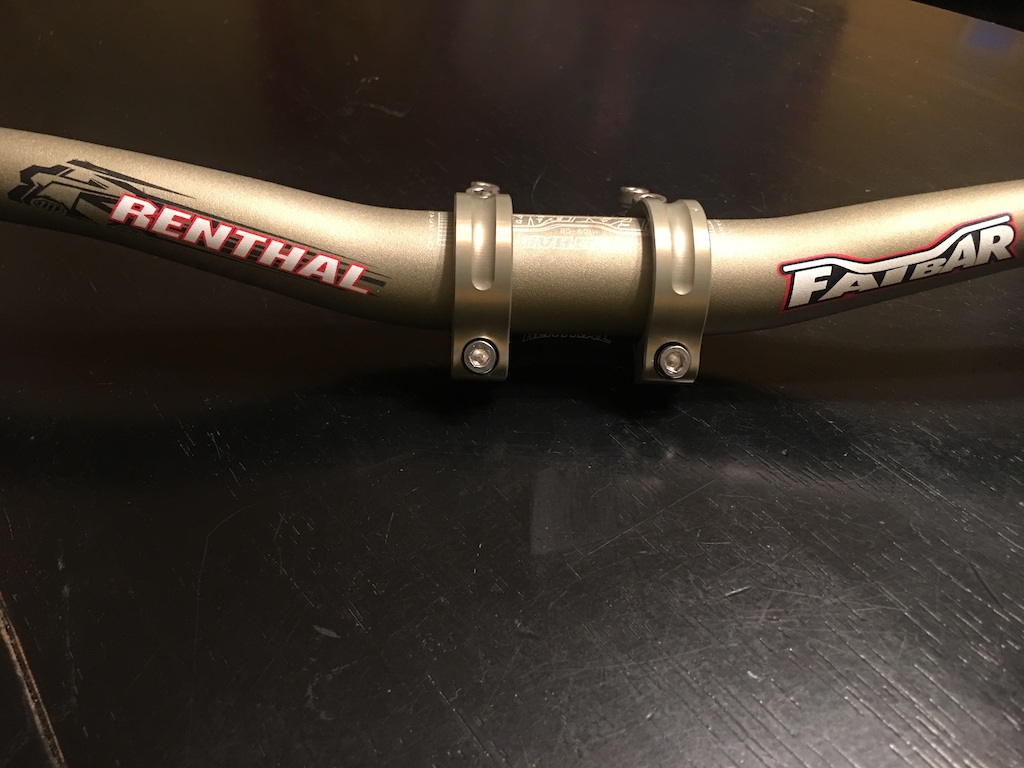 $100 for both or buy separately also fine.

Renthal Fatbar: 780mm wise, 31.8mm stem
Renthal direct mount 45mm

Both are brand new and were take outs from my new bike.
