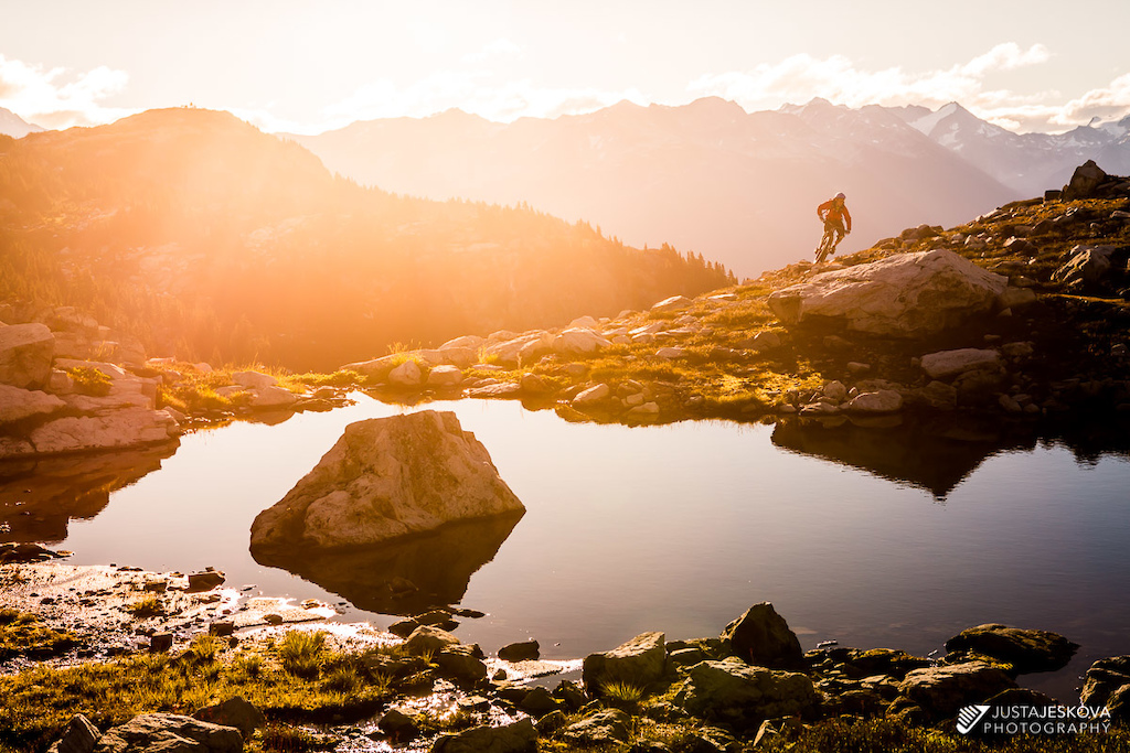Sunrise in Whistler alpine.
