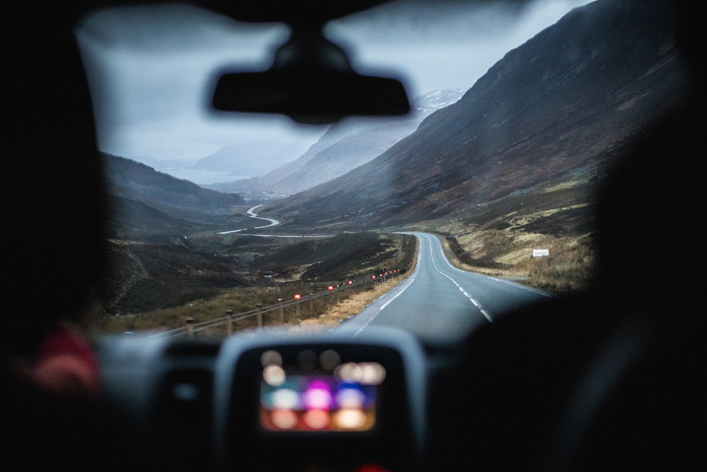 The epic road descent towards Loch Maree. Beautiful even in the worst of weather.