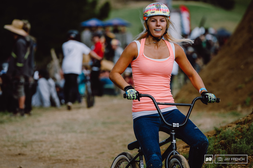 Representing the girls, Ellie is the only woman ever to ride Farm Jam.