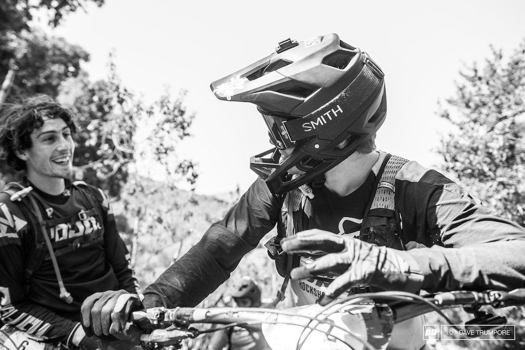Mark Scott and Josh Bryceland compare wild stories from their ride down stage 13.