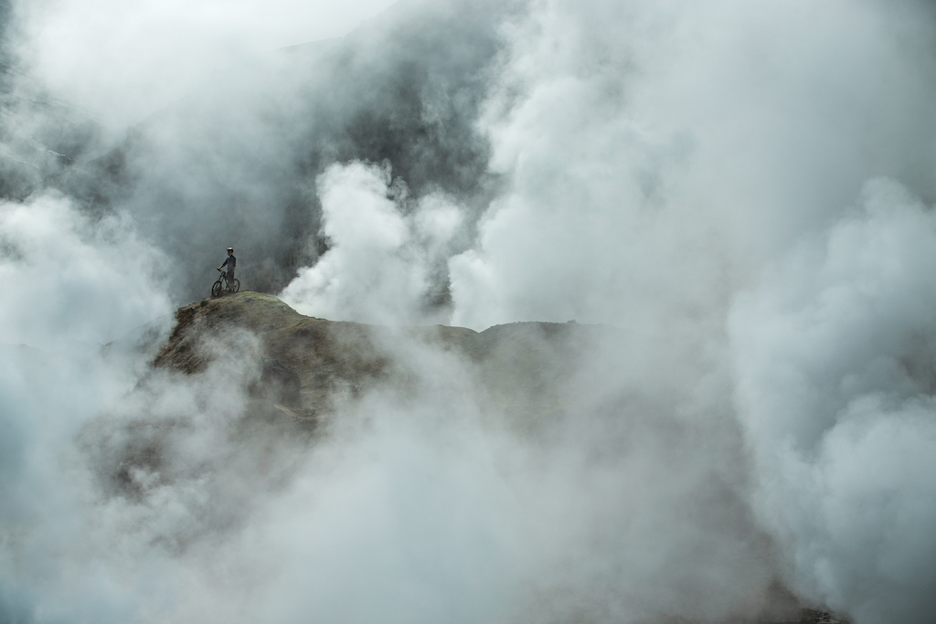 Welcome to hell. When we finally reached the top of the volcano this unrealistic setting revealed. The earth was exhaling it´s gases and it felt like standing on top of a boiling pot just before its cap blows of. Photo Constantin Fiene
