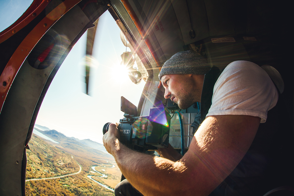 Finger always on the trigger. With that view and the first time in a helicopter we just couldn´t stop filming. Photo Constantin Fiene