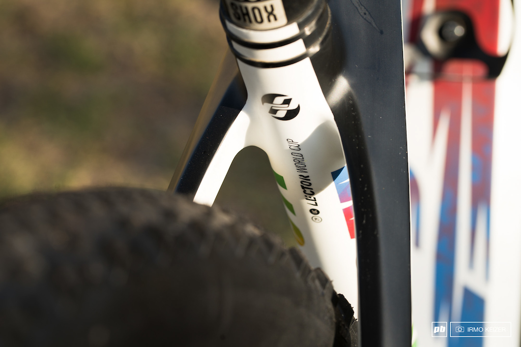 Two strings of carbon is what holds the seatpost at bay.