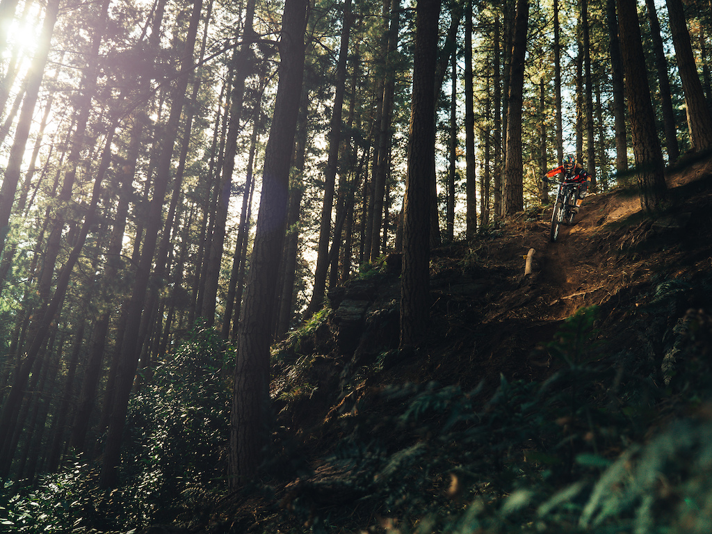 The misses Agata making the most of her last days before ACL surgery - on the steeps of Kama Sutra at Christchurch Bike Park.