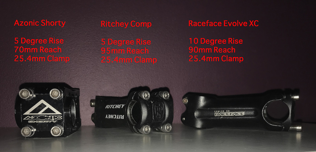 Stems for sale azonic shorty ritchey comp raceface evolve