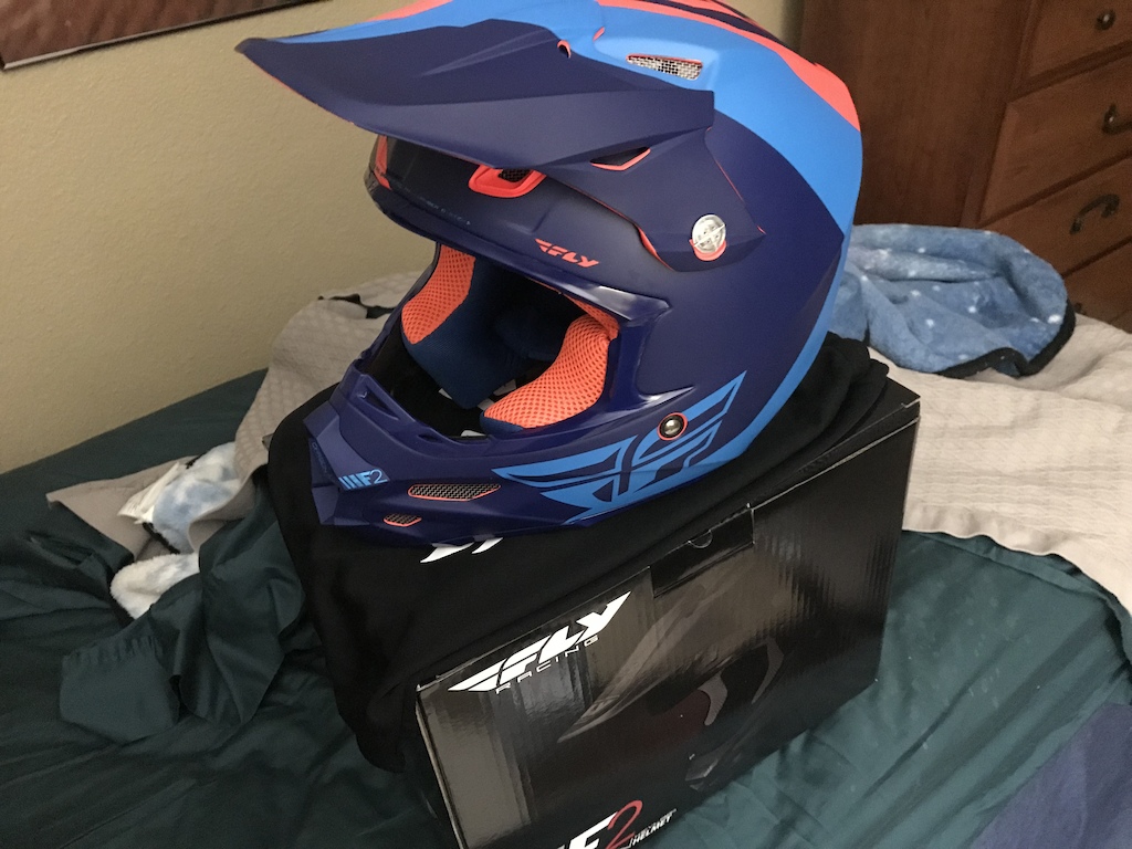 2017 New Never Used Fly Racing F2 Pure Carbon L/XL Helmet