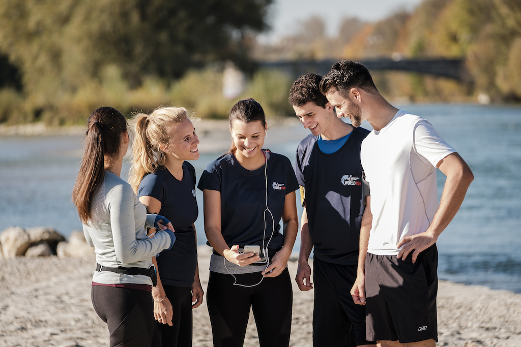 Participants during the Wings for Life World Run App Pre Shoot in Munich, Germany on October 19, 2017 // Hans Herbig for Wings for Life World Run // AP-1TS41Q6A11W11 // Usage for editorial use only // Please go to www.redbullcontentpool.com for further information. //