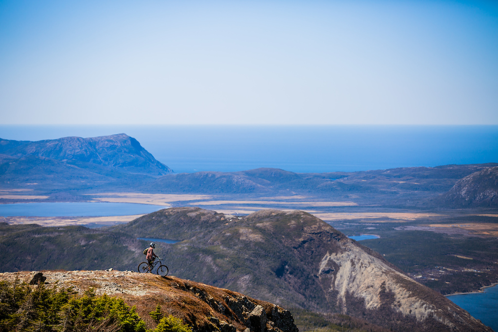 Taking in the view before one of the best descents on the island!
