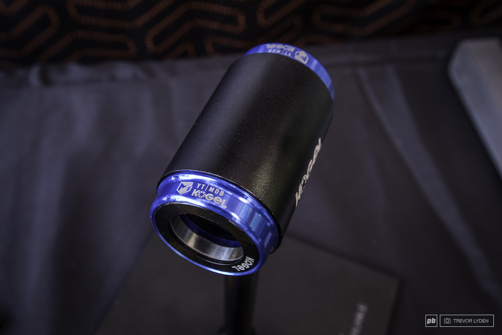 Although they're not well known in the mountain bike world, Kogel is now the official bottom bracket of the YT Mob.  Here is the custom blue which is the same as on Aaron Gwin's world cup rig.