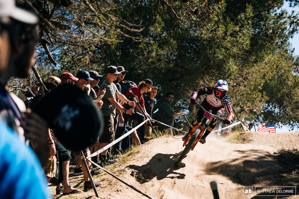 Jill Kintner on her way to win number two at Sea Otter 2019.