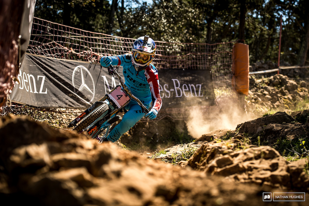 Rachel Atherton came out swinging with a 2:44 run, but in a shock turn of events it wasn't to be enough.