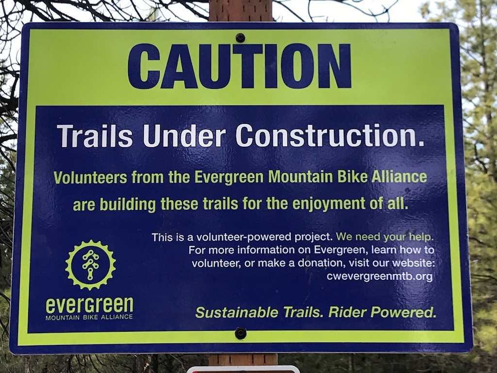 New Trail under construction May 2018