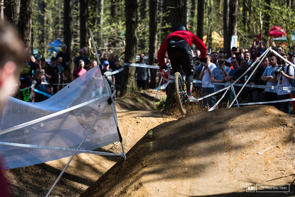 Throughout the day riders of all shapes and sizes were chipping away at this landing
