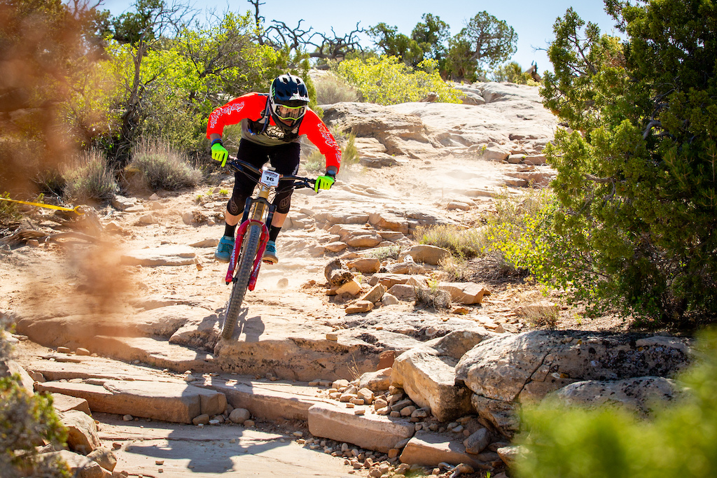 Mitch Ropelato races stage 3 at Round 1 of the 2018 SCOTT Enduro Cup presented by Vittoria in Moab, UT on May 5, 2018. Photographer: Sean Ryan / EnduroCupMTB