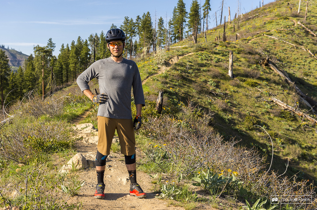 Patagonia's Dirt Roamer Short and Nine Trails three-quarter sleeve jersery.