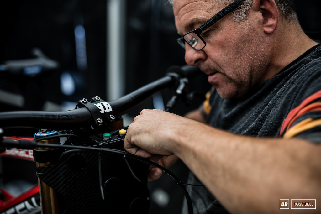 Dave Garland gets to work on a rather sleek looking data acquisition setup.