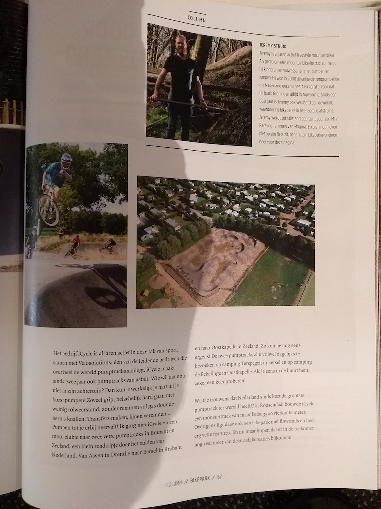 My ow column in the dutch mountainbike magazine mountainbikeplus